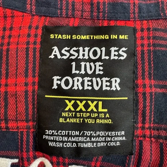 Plaid Red and Black Casual Button Down Shirt - Picture 4 of 5